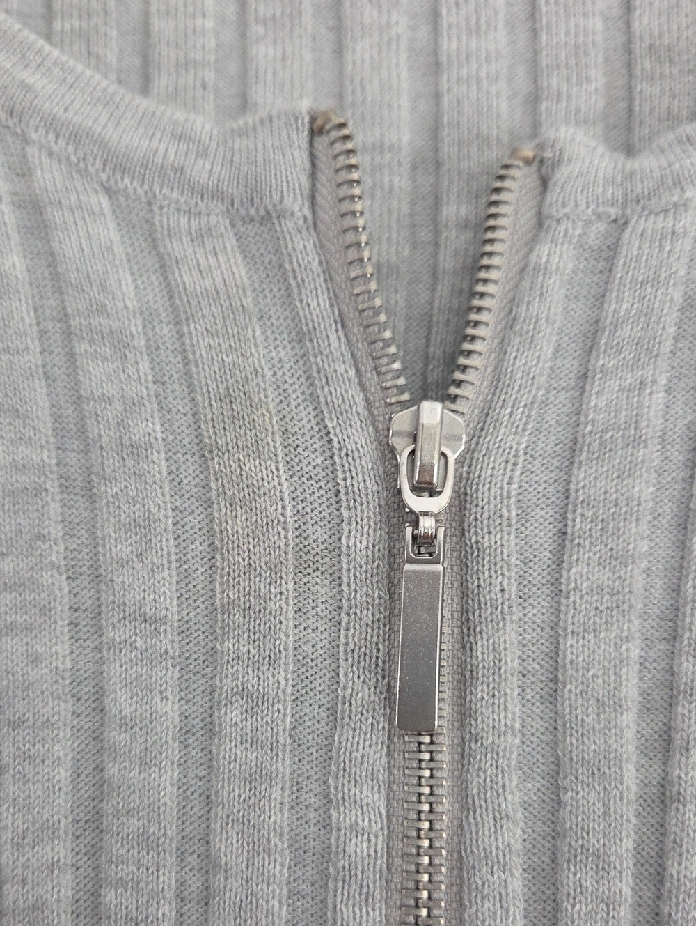 Pink Republic Ribbed Zip-Front Sweater - Picture 3 of 10